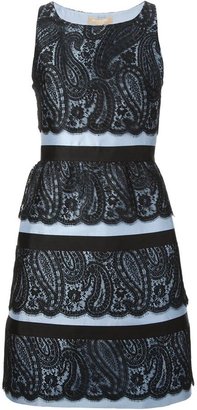 Michael Kors layered lace fitted dress