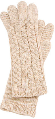 Brooks Brothers Camel Hair Cable Knit Gloves