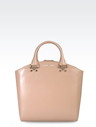 Giorgio Armani High-Shine Calfskin Tote Bag