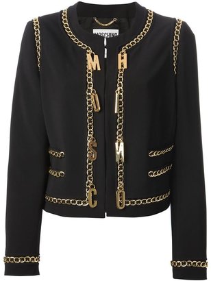 Moschino logo letter chain jacket