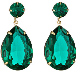 Roberta Chiarella Green Crystal Teardrop Earrings