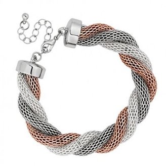 J by Jasper Conran Designer twisted mixed metal mesh bracelet