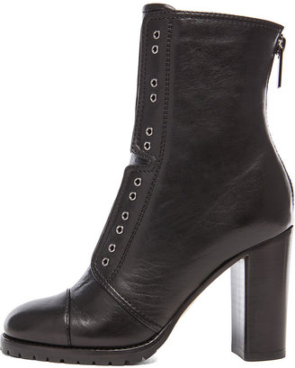 Jimmy Choo Leather Datchet Leather Combat Boots in black