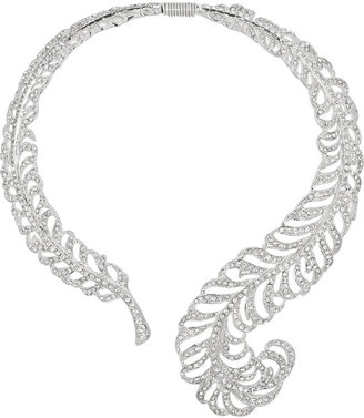 Kenneth Jay Lane Rhodium-plated crystal necklace