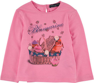 Miss Blumarine Candy pink cotton stretch jersey T-shirt