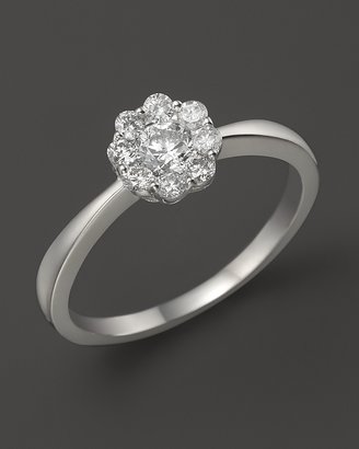 Bloomingdale's Diamond Flower Ring In 14K White Gold, 0.50 ct.