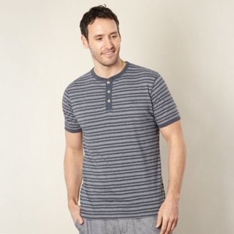 RJR.John Rocha Designer navy striped button neck t-shirt