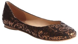 Belle by Sigerson Morrison bronze damask leather metallic 'Adria' flats