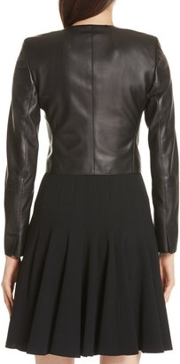 Akris 'Hasso' Leather Crop Jacket