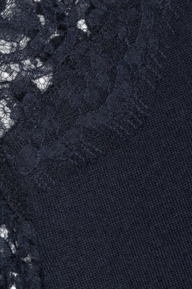 Erdem Cilla lace-paneled modal-blend sweater