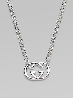Gucci Sterling Silver Double G Necklace