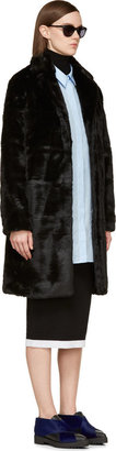 Marc by Marc Jacobs Black Faux Fur Airglow Coat