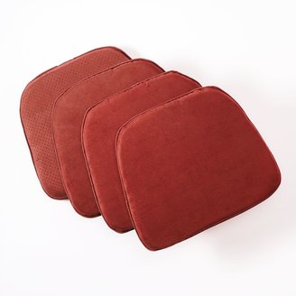 Doeskin Faux-Suede Chair Pad 4-pack
