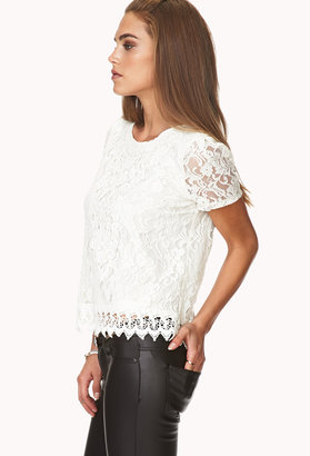 Forever 21 Regal Crocheted Top