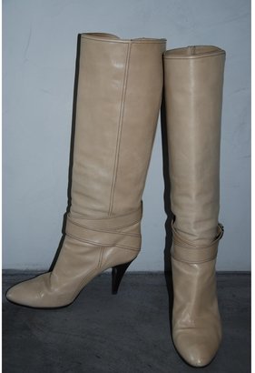 Karen Millen Beige Leather Boots