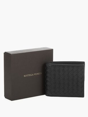 Bottega Veneta Intrecciato Bi-fold Leather Wallet - Black