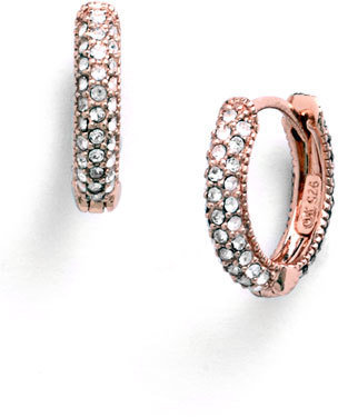 Judith Jack Women's Reversible Hoop Earrings - Marcastie/ Crystal/ Gold