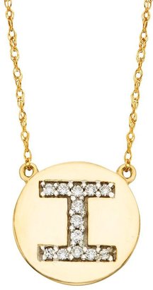 10k Gold 1/10 Carat T.W. Diamond Initial Necklace