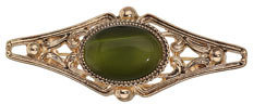 Topshop Womens Freedom Found Collection Green Stone Brooch - Olive