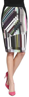 Trina Turk Jera Graphic-Print Pencil Skirt