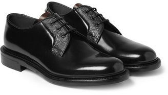 Alexander McQueen Contrast-Trim Leather Derby Shoes