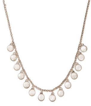 Lucky Brand Silver-Tone & Mother of Pearl Collar Necklace