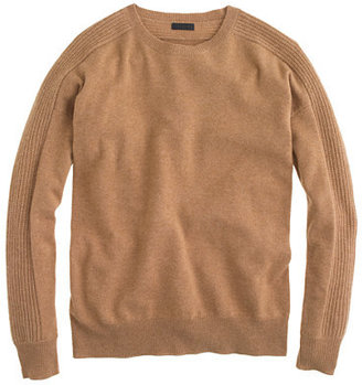 J.Crew Collection cashmere textured boyfriend sweater