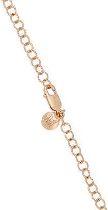 Monica Vinader Siren Medium Bezel rose gold-plated labradorite necklace