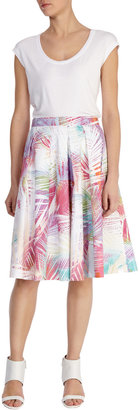 Karen Millen Palm Tree Print Full Skirt