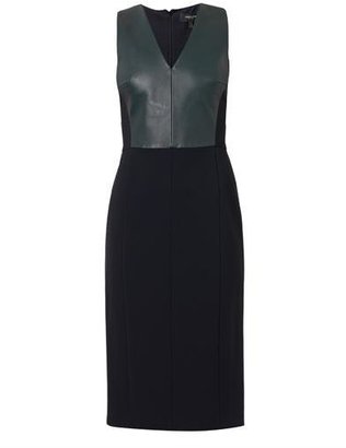 Derek Lam Leather and stretch-crepe dress