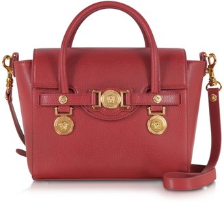 Versace Ruby Red Leather Small Signature Bag