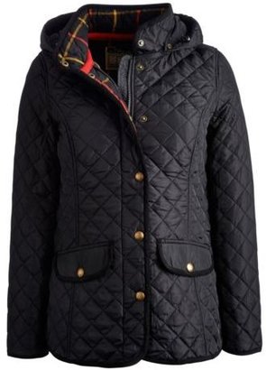 Joules Marcotte Womens Hooded Quilted Jacket in Black