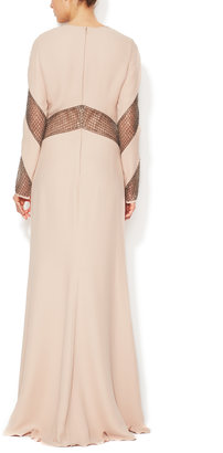 Valentino Silk Tulle Inset Gown