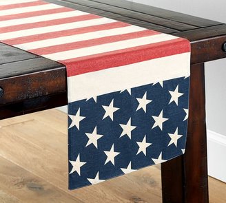 Pottery Barn American Flag Table Runner