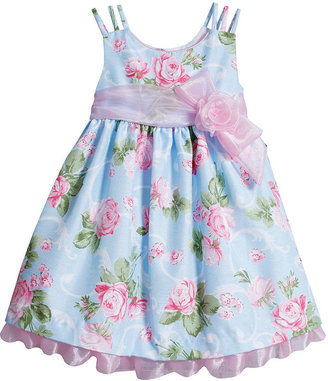 Bonnie Baby Baby Girls' Floral Satin Dress