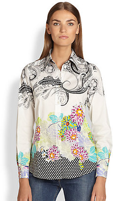 Etro Staggered-Print Classic Shirt