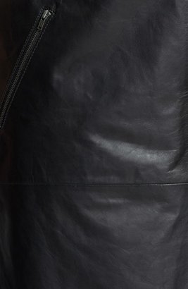 Halogen Leather & Ponte Knit Dress (Plus Size) (Online Only)