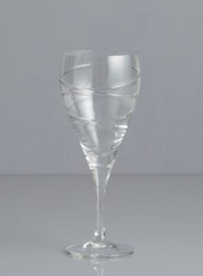 Cross Swirl 24% Lead Crystal Large Wine Glass