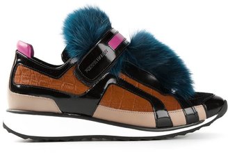 Pierre Hardy fur accent sneakers