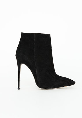 Missguided Suede Stiletto Heel Ankle Boots