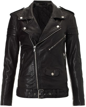 BLK DNM Black Leather Motorcycle Jacket 8