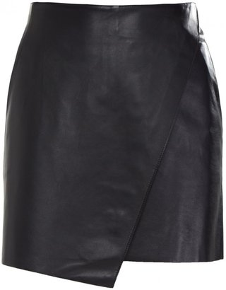 Helmut Lang Stilt Leather Mini Skirt
