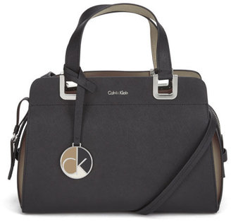 Calvin Klein Women's Leather Sofie Small Bowler Bag - Black/Camel