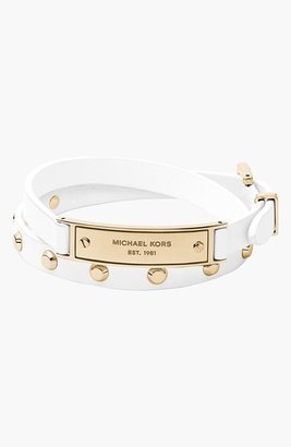 MICHAEL Michael Kors Michael Kors 'Heritage' Leather Wrap Bracelet