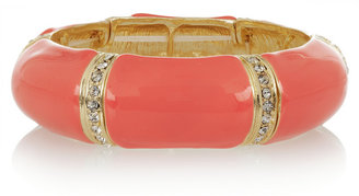 Kenneth Jay Lane Enameled gold-plated and crystal bracelet