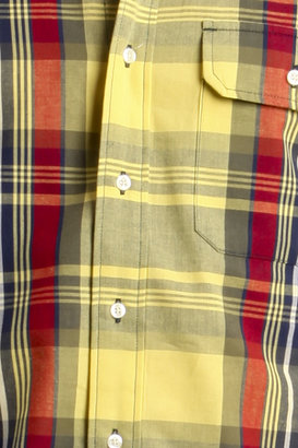 Woolrich Plaid Shirt in Yellow/Navy