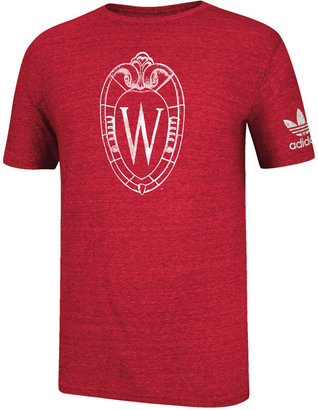 adidas Men's Wisconsin Badgers Seal Abbreviation Tri-Blend T-Shirt
