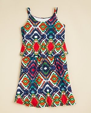 Ella Moss Girls' Totem Print Dress - Sizes 7-14