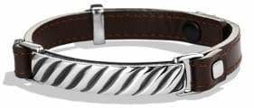 David Yurman Modern Cable ID Leather Bracelet