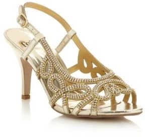 Faith Gold diamante high sandals